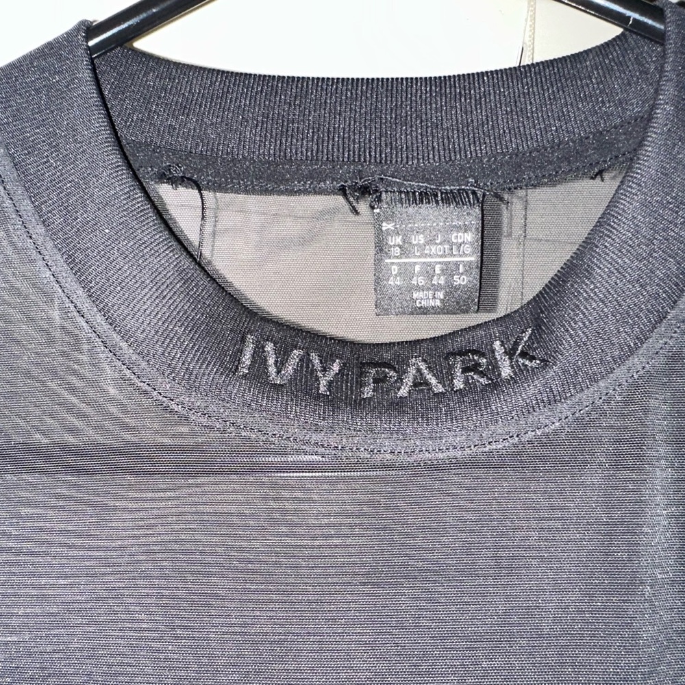 IVY PARK Charcoal Mesh Tee